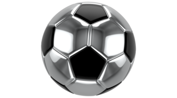 Soccer ball isolated on transparent background PNG 3d rendering