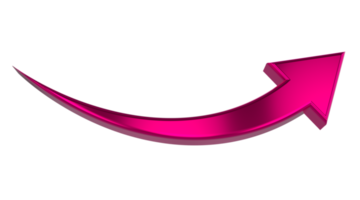 3D arrow icon on Transparent PNG background. 3d style. arrow icon for your web site design, logo, app, UI. arrow indicated the direction symbol. curved arrow sign