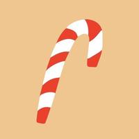 Christmas candy cane lollypop vector illustration