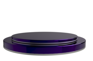 Empty podium or pedestal display on PNG Transparent background with cylinder stand concept. Blank product shelf. 3D rendering