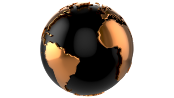 3d mondo carta geografica globo trasparente png