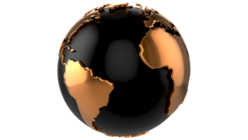 3d world map globe Transparent PNG