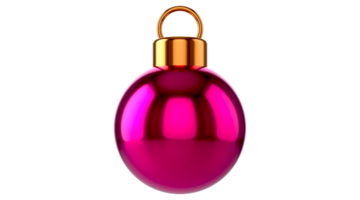 Festive Season balls baubles bombs bulbs decoration Transparent PNG. isolated glass ball. 3D rendering. New Year's Eve winter hanging adornment souvenir. Traditional ornament happy wintertime holidays png