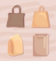 icon set, eco packaging vector