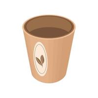 isometric take away cup vector