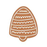 Vector ginger cookie bell shape illustration