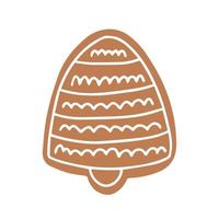 Vector ginger cookie bell shape illustration