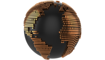 Carte du monde 3d globe png transparent