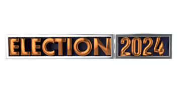 3D-Wahllogo png mit transparentem Logo