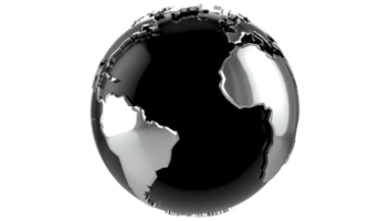 3D-Weltkarte Globus transparentes Png