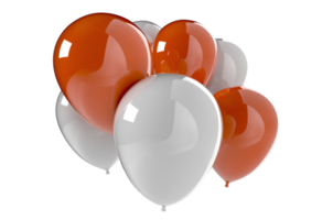 Balloons 3d render illustration for celebration or birthday party png