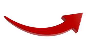 3D arrow icon on Transparent PNG background. 3d style. arrow icon for your web site design, logo, app, UI. arrow indicated the direction symbol. curved arrow sign