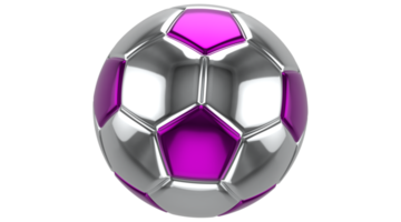 calcio palla isolato su trasparente sfondo png 3d interpretazione