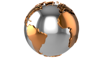 Carte du monde 3d globe png transparent