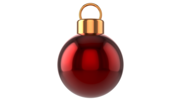 Festive Season balls baubles bombs bulbs decoration Transparent PNG. isolated glass ball. 3D rendering. New Year's Eve winter hanging adornment souvenir. Traditional ornament happy wintertime holidays png