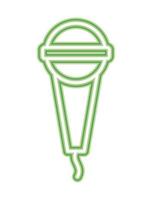 neon microphone icon vector