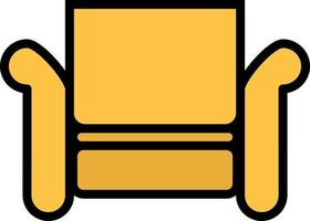 Recliner chair, illustration, on a white background. vector