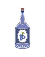 wine bottle beverage vector