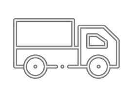 camión de reparto de transporte de neón vector