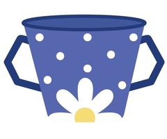 taza de café floral vector