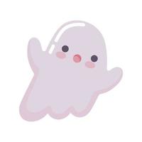 cute ghost isolated white background vector