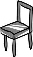 Grey chair, illustration, vector on white background.