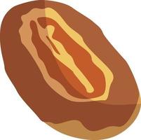 Fresh bread, illustration, vector on white background.