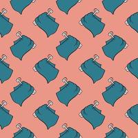 Blue towel ,seamless pattern on white background. vector