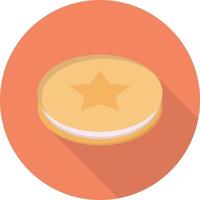 ilustración de vector de galleta en un fondo. símbolos de calidad premium. iconos vectoriales para concepto y diseño gráfico.