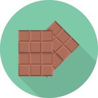 ilustración de vector de chocolate en un fondo. símbolos de calidad premium. iconos vectoriales para concepto y diseño gráfico.