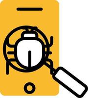 Mobile app testing, illustration, vector on a white background.