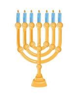 hanukkah menorah candles vector