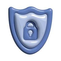 shield security 3d style vector