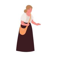 personaje de mujer campesina vector