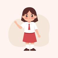 Girl Student elementary school vector