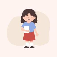 Girl Student elementary school vector