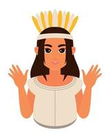 andean woman character vector