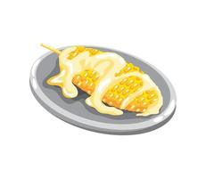 corn with cheese vector