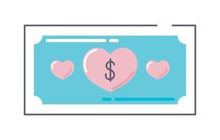 donation money and charity vector