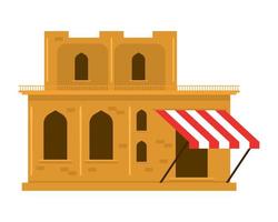 arabic store facade icon vector