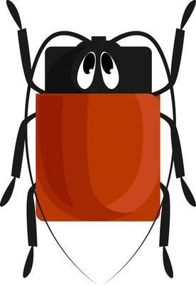 Big bug, illustration, vector on white background.