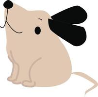 ratón gris, ilustración, vector sobre fondo blanco.