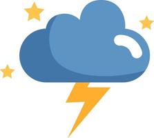 Cloud with thunder, illustration, vector, on a white background. vector