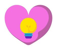 corazón e idea vector