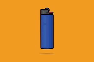 Gas Lighter vector icon illustration. Symbol object design concept. Pocket torch lighter, Child safety, Unhealthy habit, dangerous object, Smoking lighter, Burning lighter.