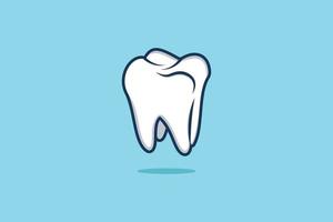 Ilustración de icono de vector de diente. concepto de diseño de iconos de objetos médicos y sanitarios. diseño del logotipo del objeto del diente del dentista.