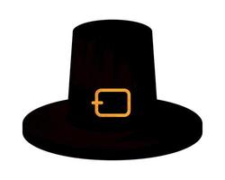 pilgrim hat icon vector