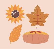 thanksgiving, icon collection vector