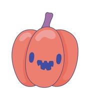 halloween cartoon pumpkin vector