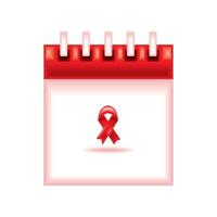 AIDS calendar icon vector
